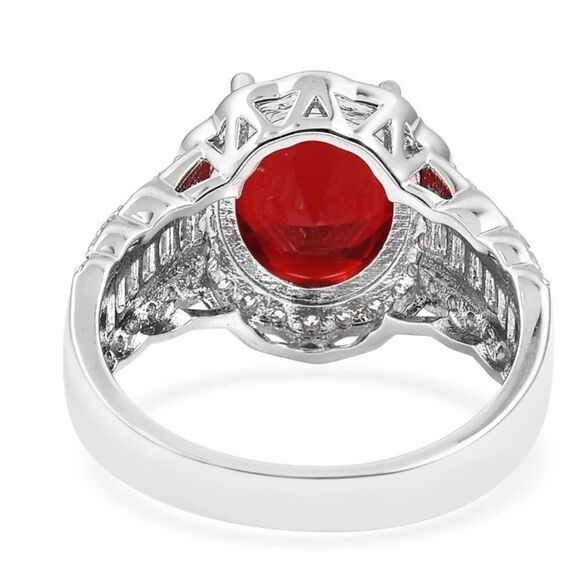 Red Glass Ring  - Picture 4 of 8